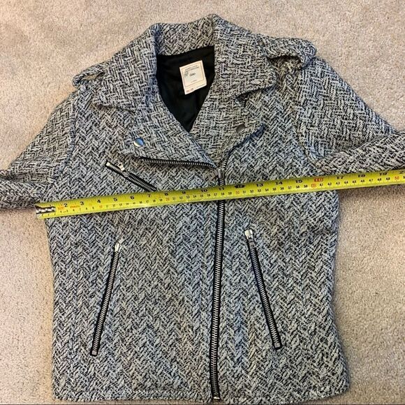 GAP asymmetrical tweed Moto jacket Sz XS - Picture 9 of 9
